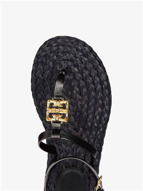 4G Liquid sandals in raffia 